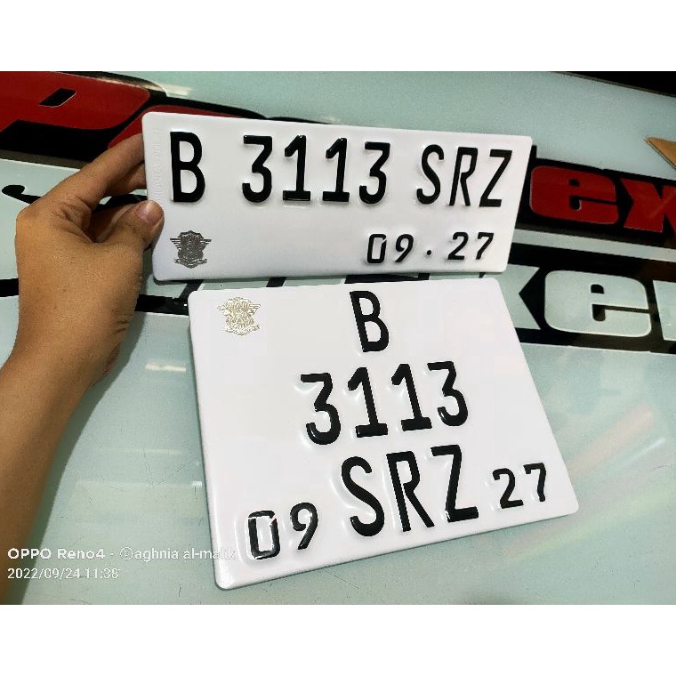 Jual STOK TERBARU TERBARU PLAT NOMER NEW FONT TERKINI DASAR PLAT PUTIH ...