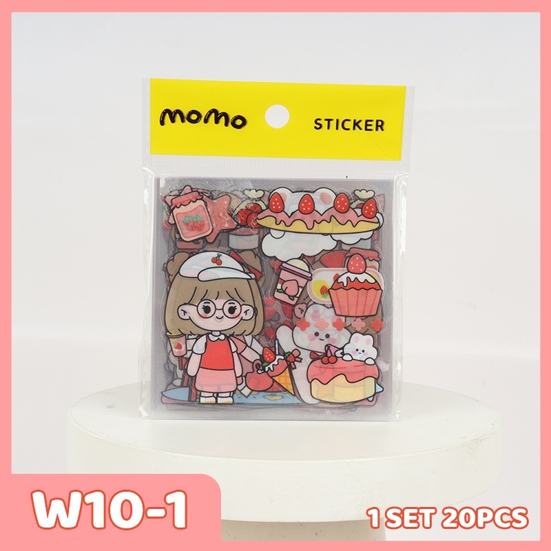 Jual Stiker 200 Lembar 1 Box Sticker Momo Stiker 100 Lembar 4warna ...