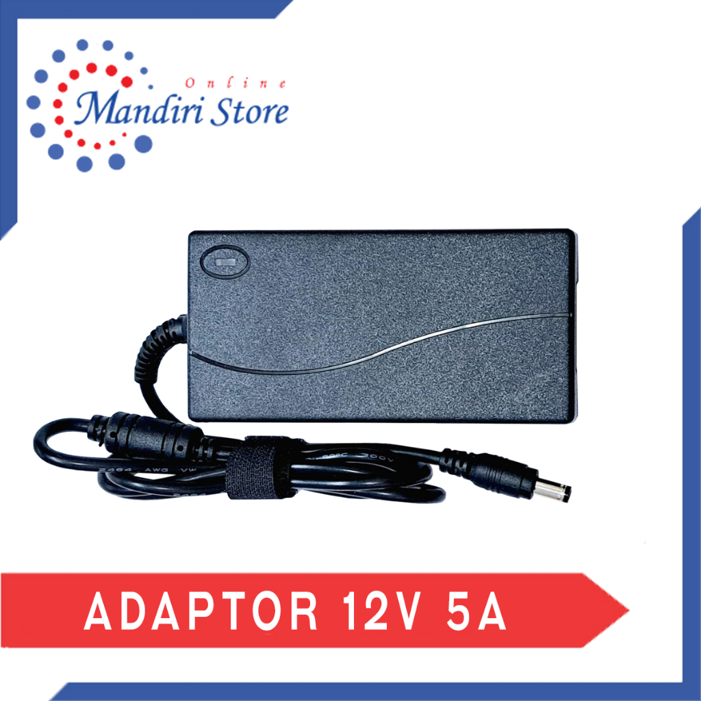 Jual AC/DC Adaptor 12V 5A [WL-1205] Real | Untuk Indoor | Shopee Indonesia