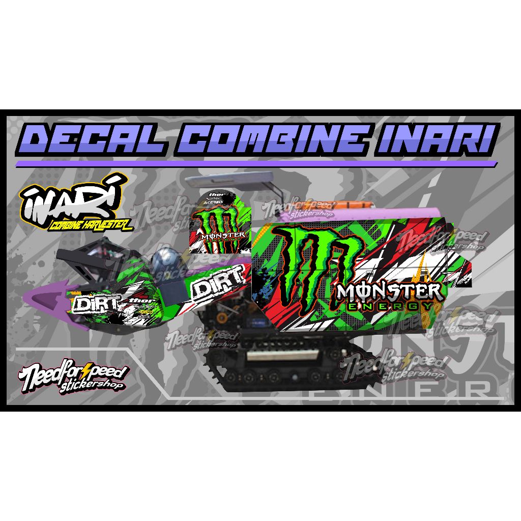 Jual STICKER DECALCOMBINE HARVESTER INARI FULL BODY | Shopee Indonesia