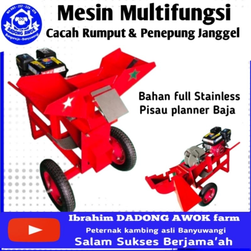 Jual MESIN CACAH RUMPUT MULTIFUNGSI - MESIN PENEPUNG JANGGEL JAGUNG ...