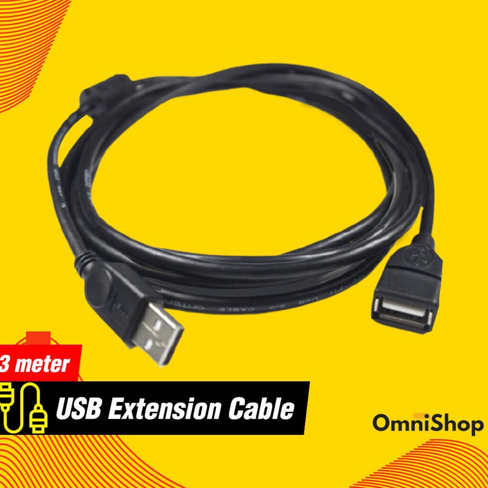 Jual Bagus Dipakai Kabel Usb 2 Male To Female 3m Sambungan Extender Extension 3 Meter