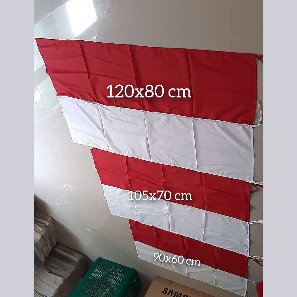 Jual BENDERA MERAH PUTIH INDONESIA BAHAN KAIN KATUN UKURAN 80X120 CM ...