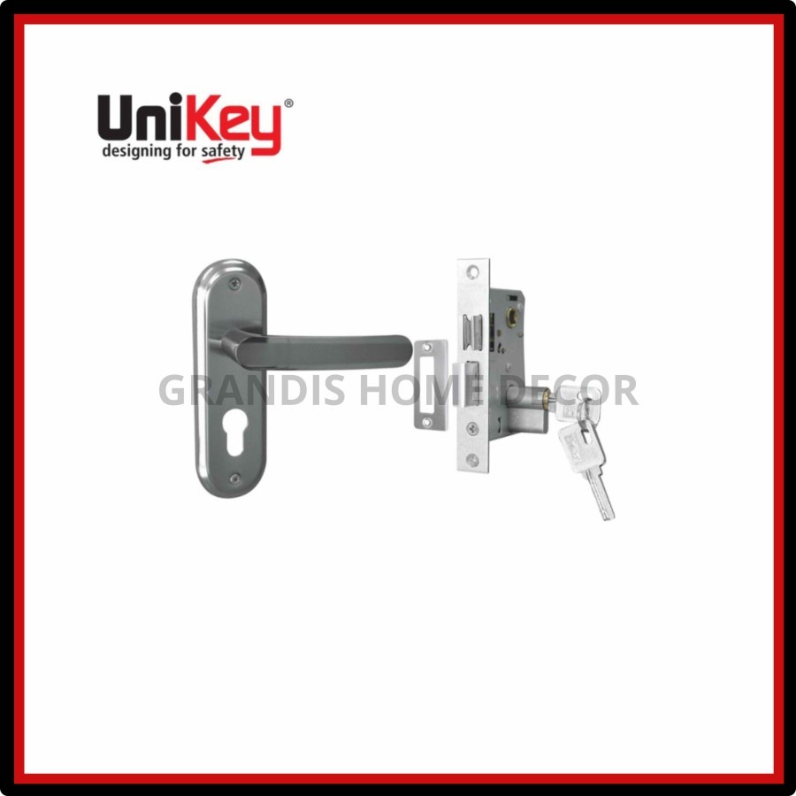 Jual UniKey Handle Set Eco Small HP 667 ECO SMALL SN/CP Gagang Pintu ...