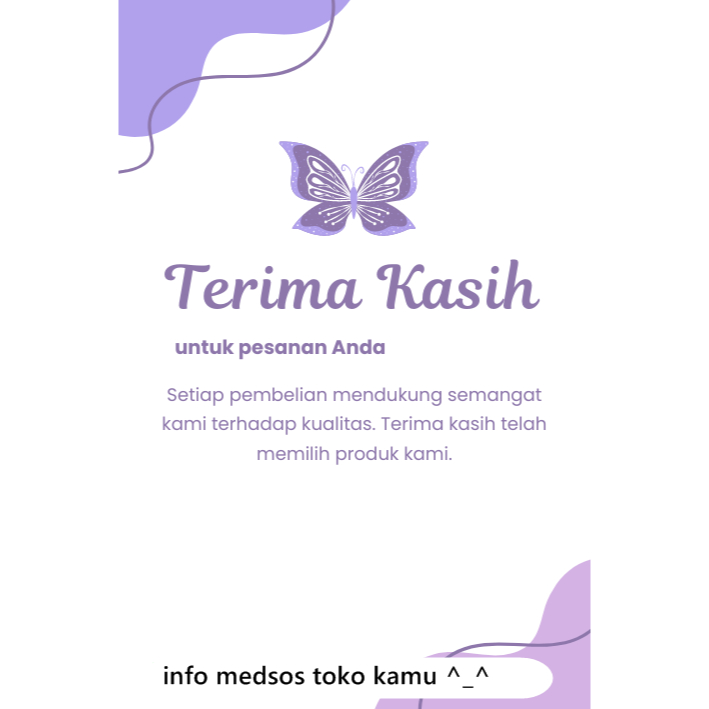 Jual Thank You Card / Kartu Ucapan Terima Kasih Aesthetic Online Shop ...