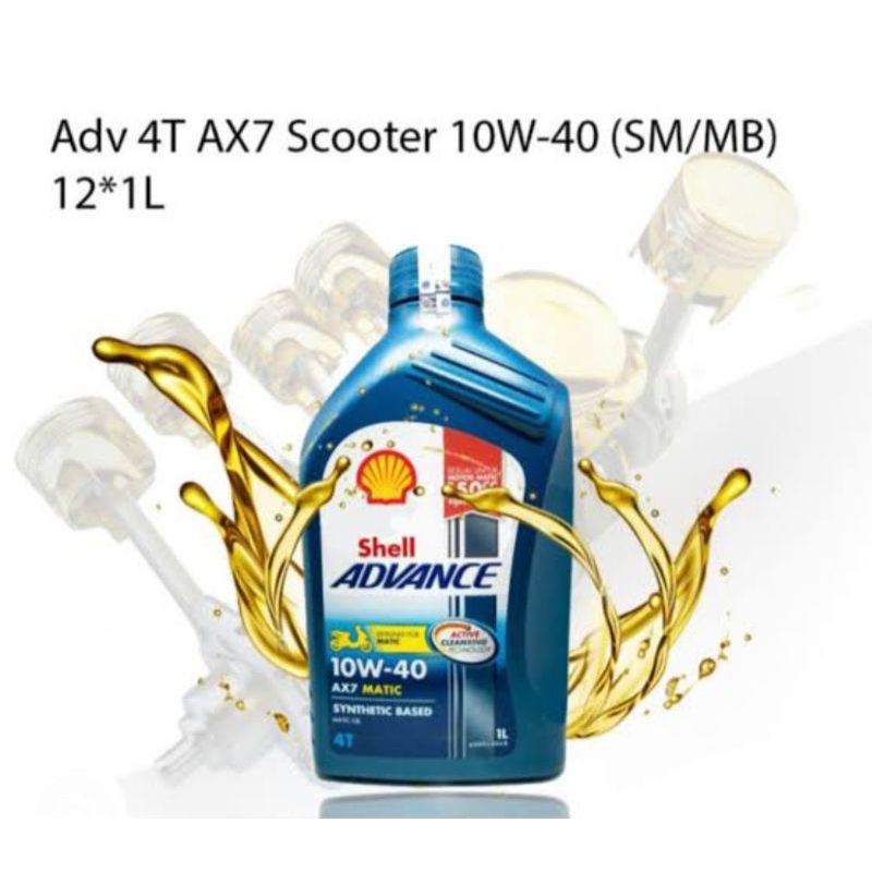 Jual OLI SHELL ADVANCE AX7 MATIC 0,8 4T 1L , 0,8,DAN OLI GARDEN ...