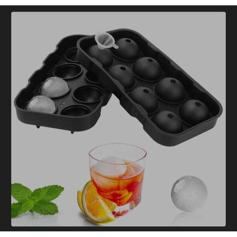 Jual Cetakan Es Batu Bulat Bola Ice Ball Maker Tray Box Grid Black Shopee Indonesia