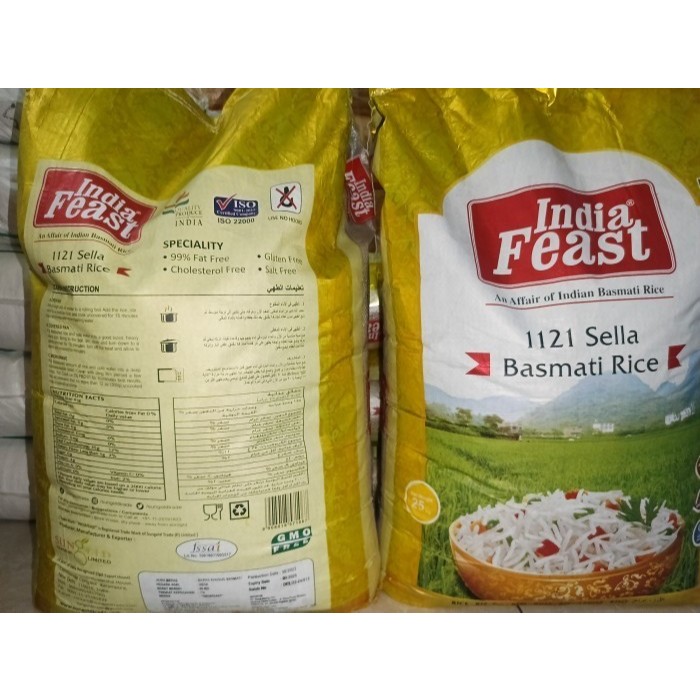 Jual Beras basmati INDIA FEAST 1121 Sella Kemasan Repack 1kg Basmati ...
