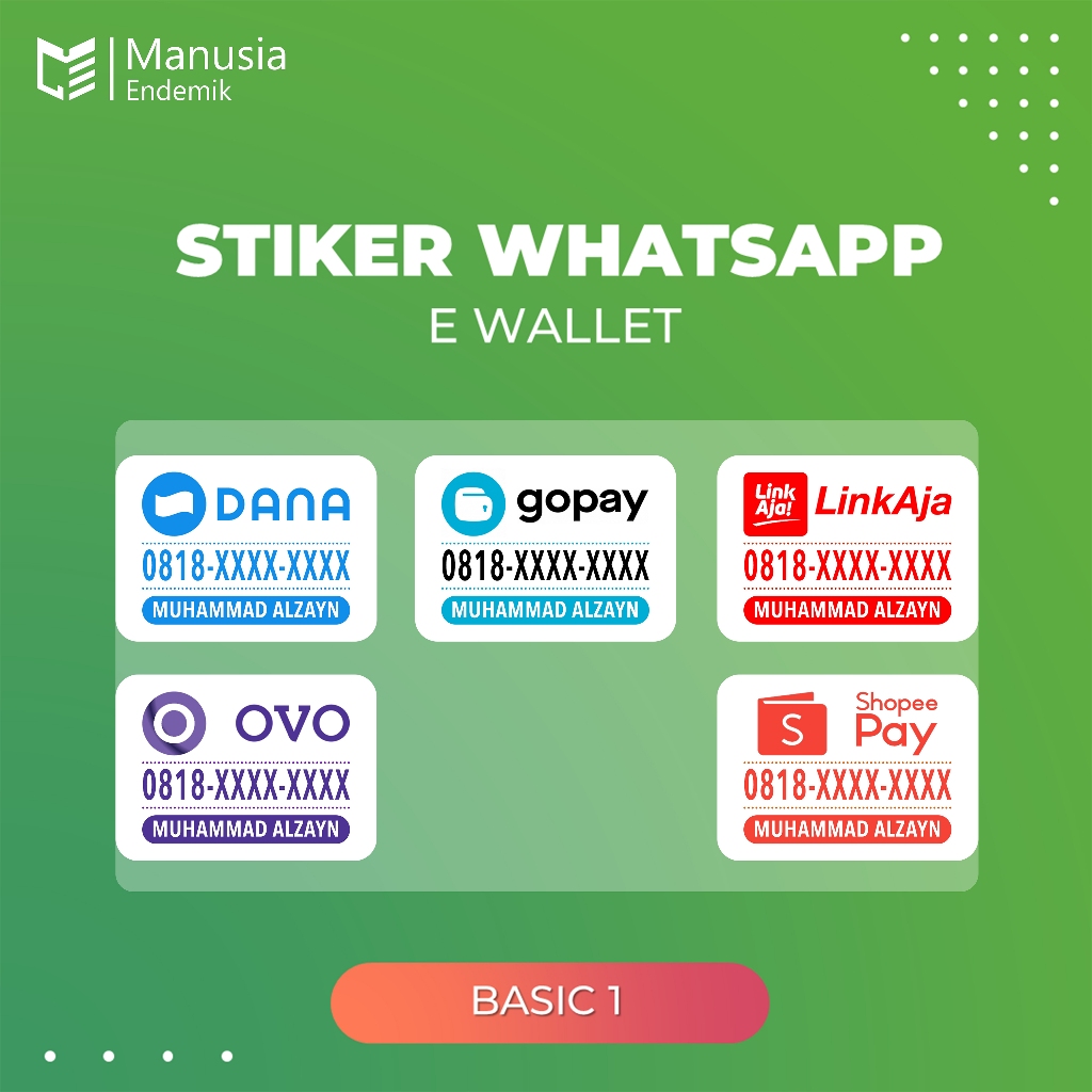 Jual Stiker Whatsapp E Wallet Basic | Shopee Indonesia
