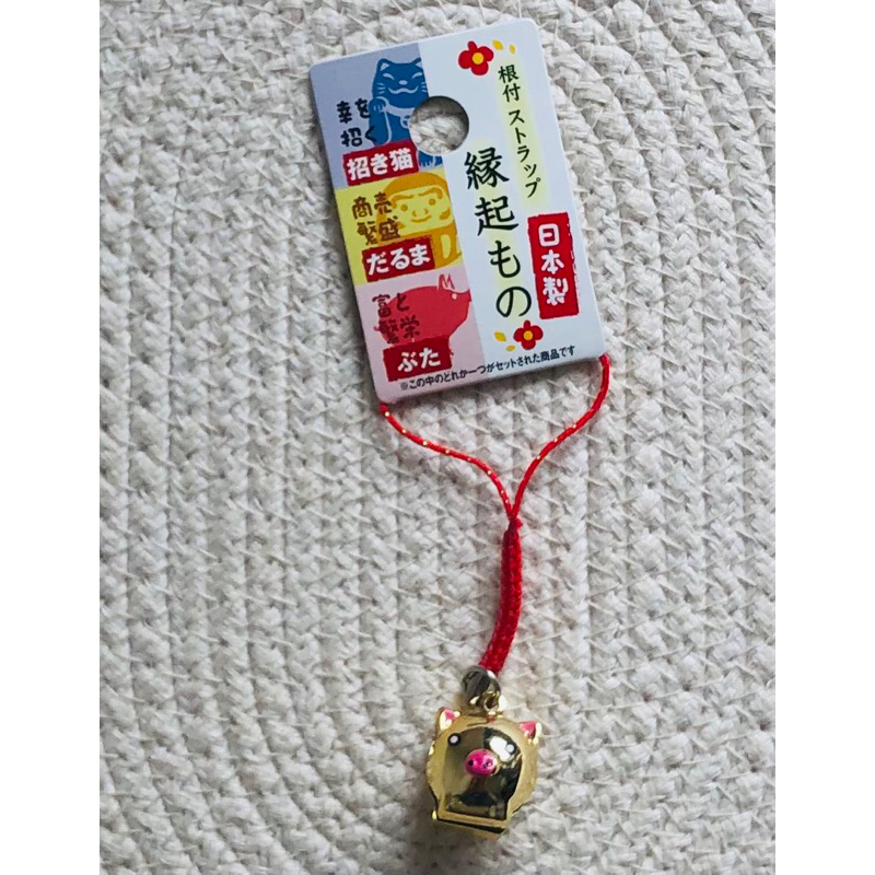 Jual keychain with bell maneki neko buta yuki daruma made in japan ...