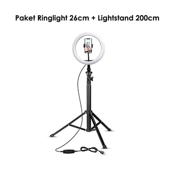 HOLO Ring Light 33cm Dan 26cm Light Stand Tripod 2M Selfie Vlogger Livestreamer