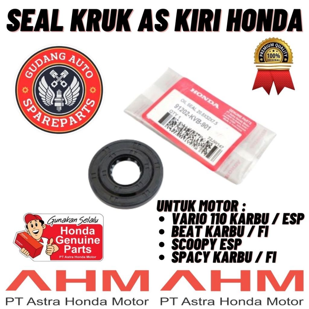 Jual Original Ahm Seal As Kruk Kiri Honda Beat Vario Scoopy Spacy Oil Seal Crankshaft Kiri Kvb