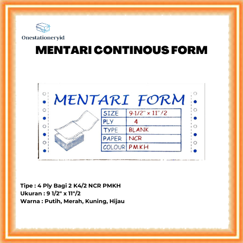 Jual Kertas Continuous / Continous Form 4 Ply Bagi 2, 4 Rangkap K4/2 ...