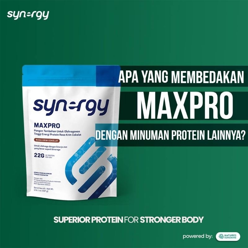 Jual Suplemen Whey Protein SYNERGY MAXPRO 497gr RESMI dan ORIGINAL dari ...
