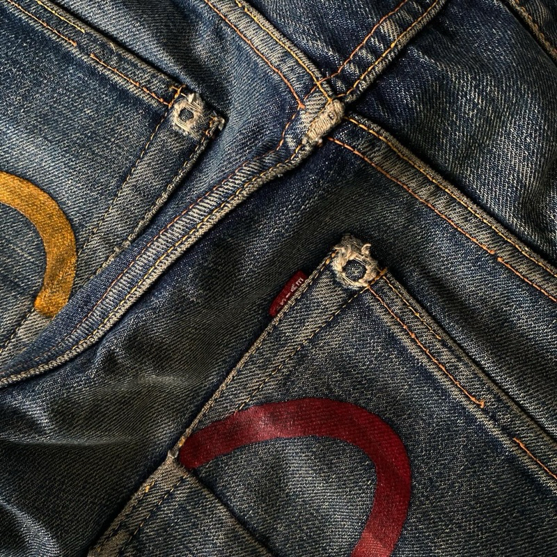 Unused] EVISU Lot 2000 NO.2 Denim Pants Black seagull W30