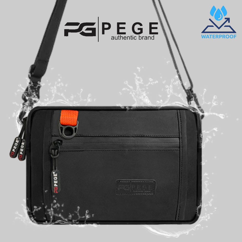 Jual Tas Selempang Pria Polos Waterproof Antiair PEGE Bavel Slingbag ...