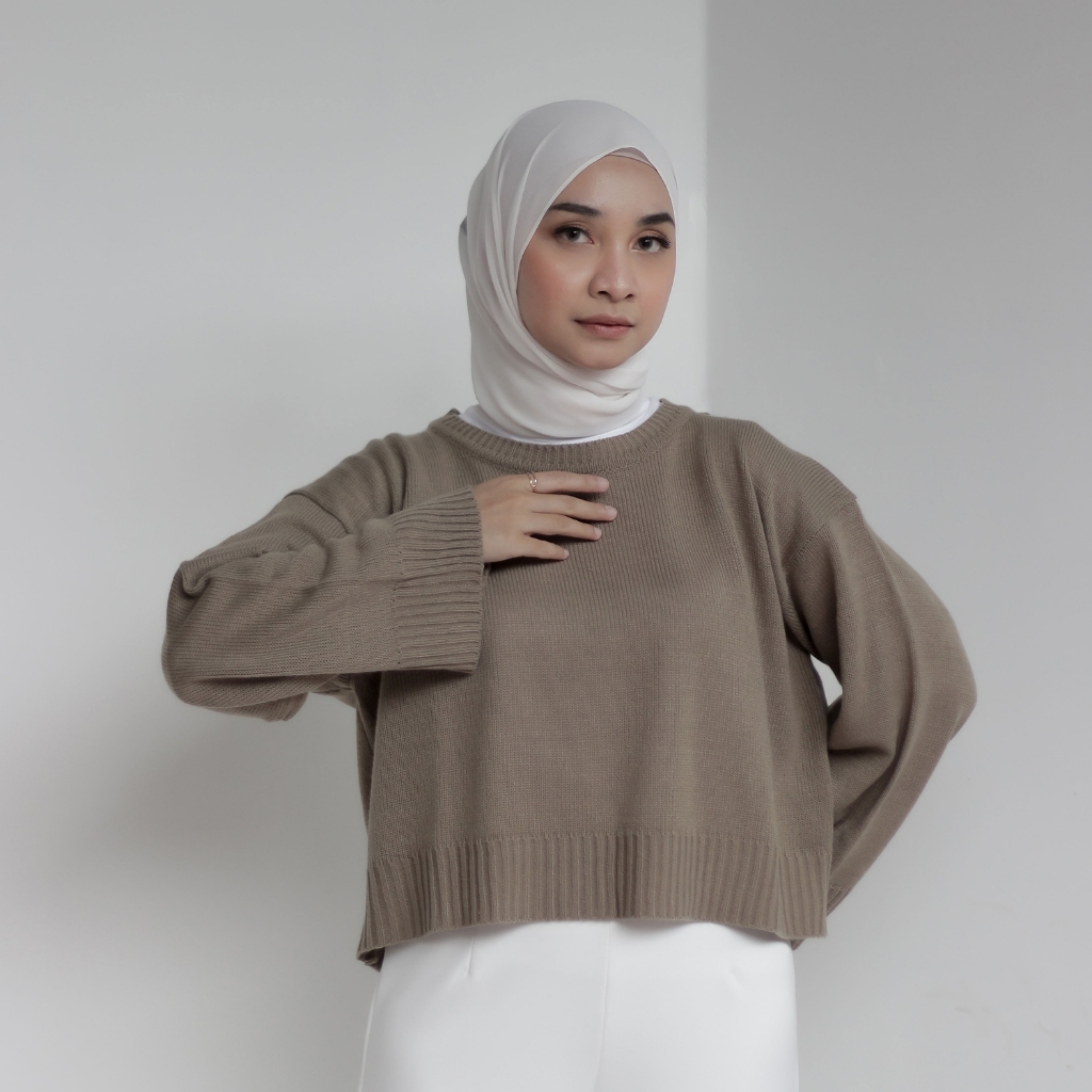 Jual Crop Top Rajut Noura Basic/ Crop Top Oversize / Crop Top Panjang ...