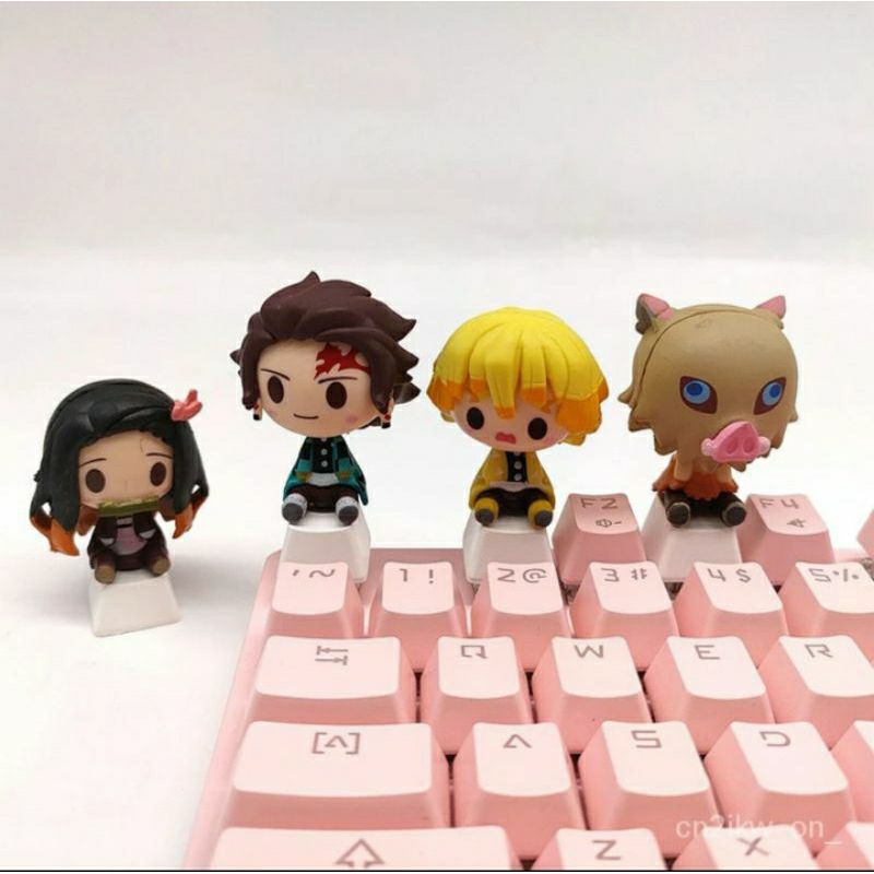 Jual MOREFORSALE KEYCAPS DEMON SLAYER VERSI CHIBI,AKSESORIS KEYBOARD ...
