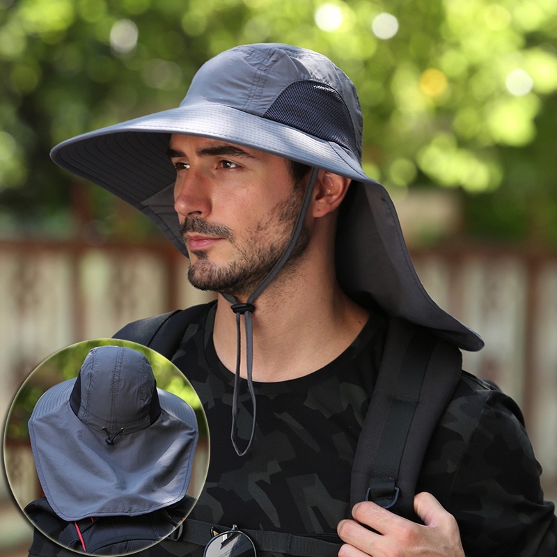 Jual Topi Rimba Pria Outdoor Hiking Gunung Mancing dengan Sarung ...