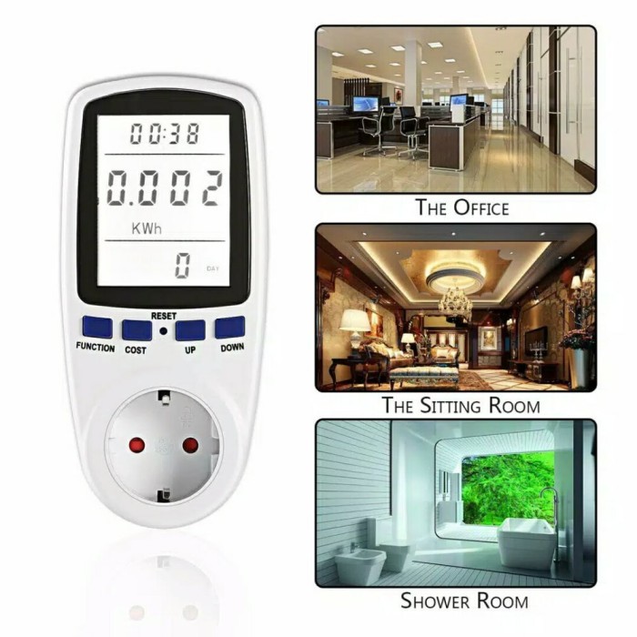 Jual KONGDO Watt Meter Stop Kontak Pengukur Daya Listrik Wattmeter KWH ...