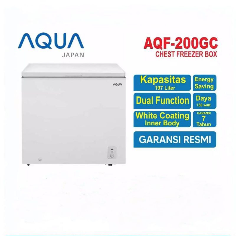 Jual Chest Freezer Box Aqua Aqf Gc Net Liter Gross Liter