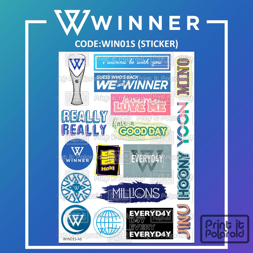 Jual STIKER Winner Boyfie foto casing hp tablet laptop buku diy photo ...