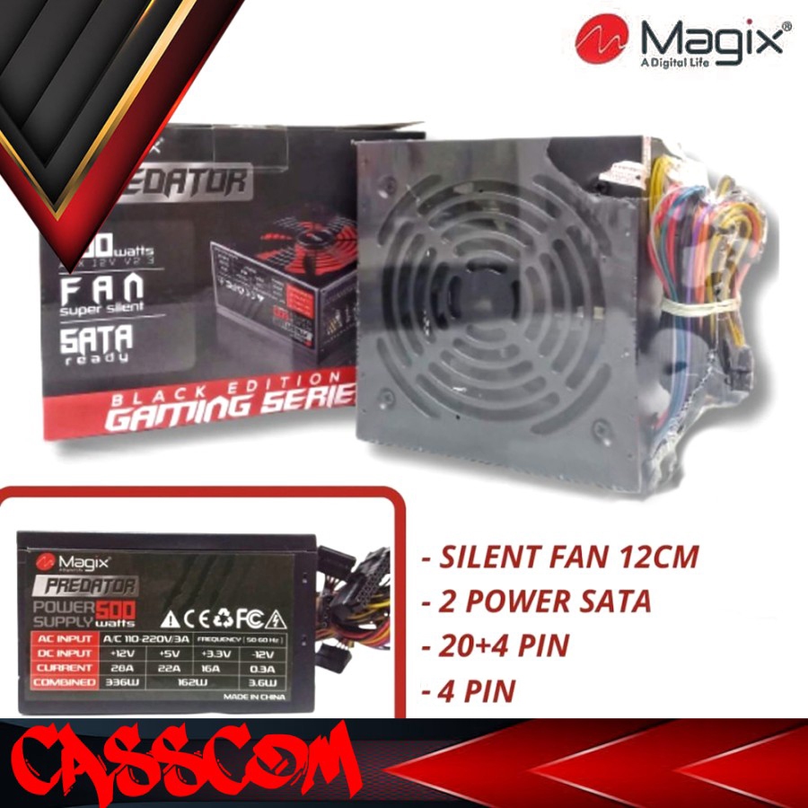 Jual PSU Magix Predator 500w Gaming Series Power Supply | Shopee Indonesia