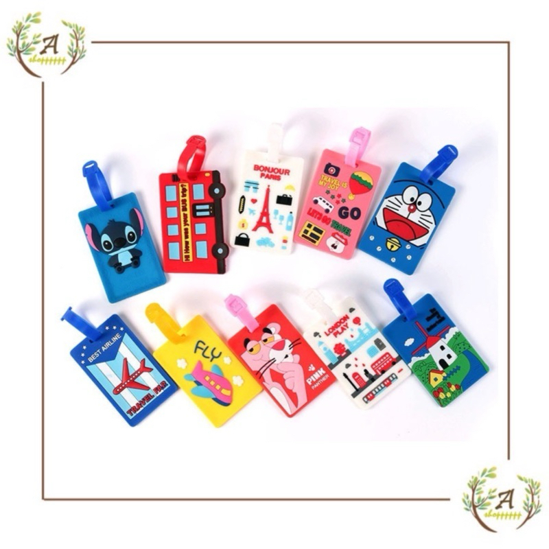 Jual gantungan koper name Tag motif lucu bahan silikon luggage tag ...