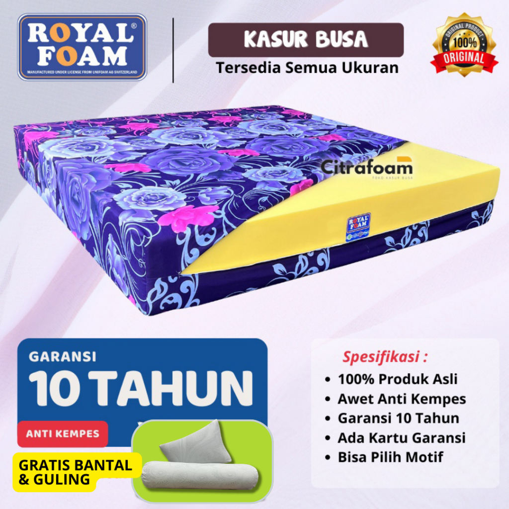 Jual Kasur Busa ROYAL FOAM Garansi 10 Tahun Original Ukuran 200x200 ...