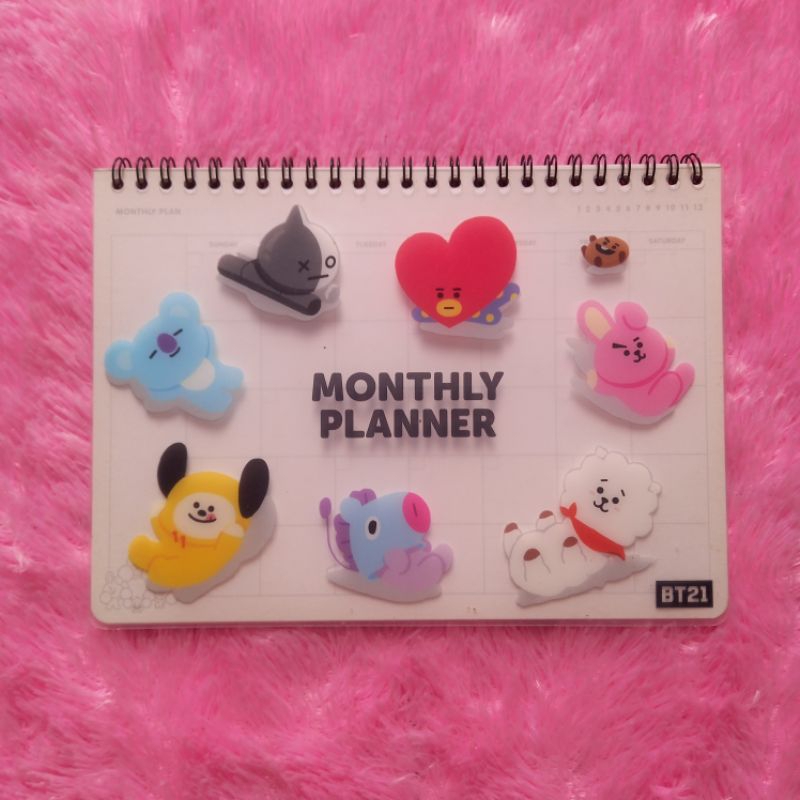Jual OBRAL ️READY STOCK ️ BTS BT21 MONTHLY PLANNER OFFICIAL | Shopee ...