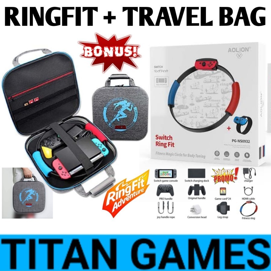 Nintendo switch with ring fit adventure
