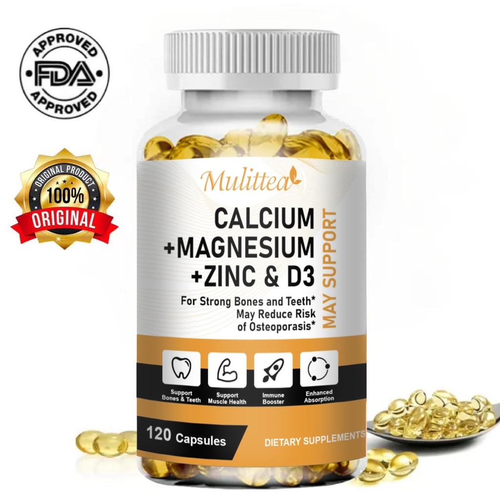 Jual Mulittea Calcium Magnesium Zinc Capsules with Vitamind3 for Strong ...