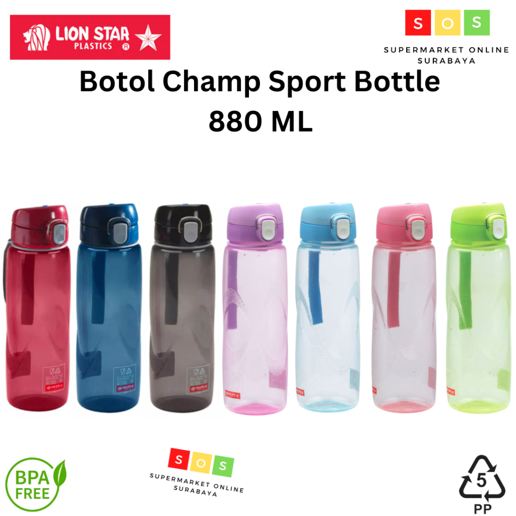 Jual Botol Minum Olahraga Champion Bottle Lion Star 880 ML | Shopee ...