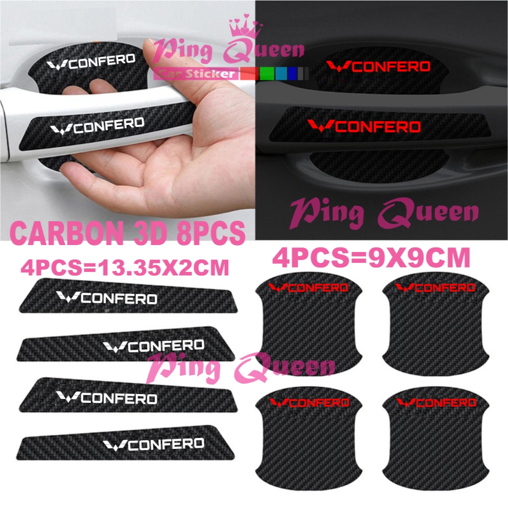 Jual 8PCS STICKER HANDLE MOBIL CONFERO STICKER PELINDUNG HANDLE GAGANG ...
