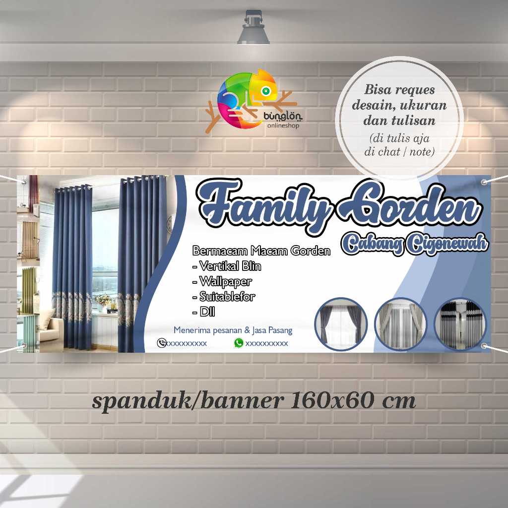 Jual Spanduk Banner Toko Gorden Free Custom Desain | Shopee Indonesia