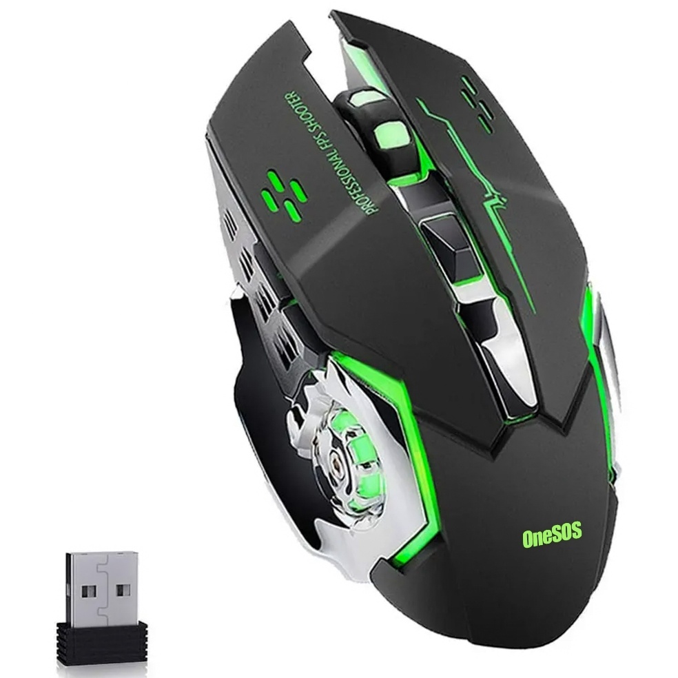 Jual Oke Pr Onesos Mouse Wireless Gaming Rechargeable Bluetooth 24ghz Silent Click Dengan Led 3750