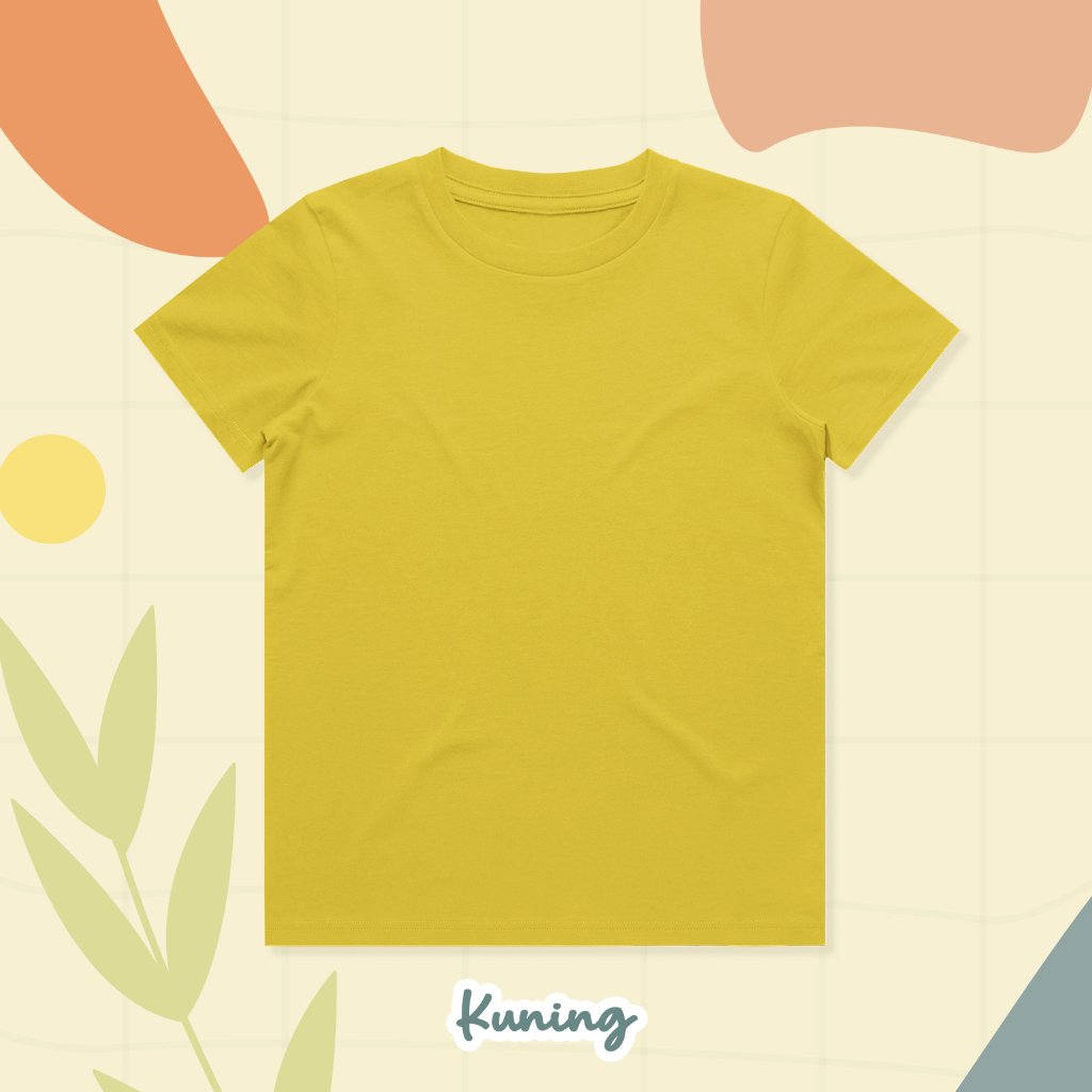 Jual KAOS POLOS ANAK UNISEX PREMIUM WARNA CERAH ( 1-12 TAHUN ) BAHAN