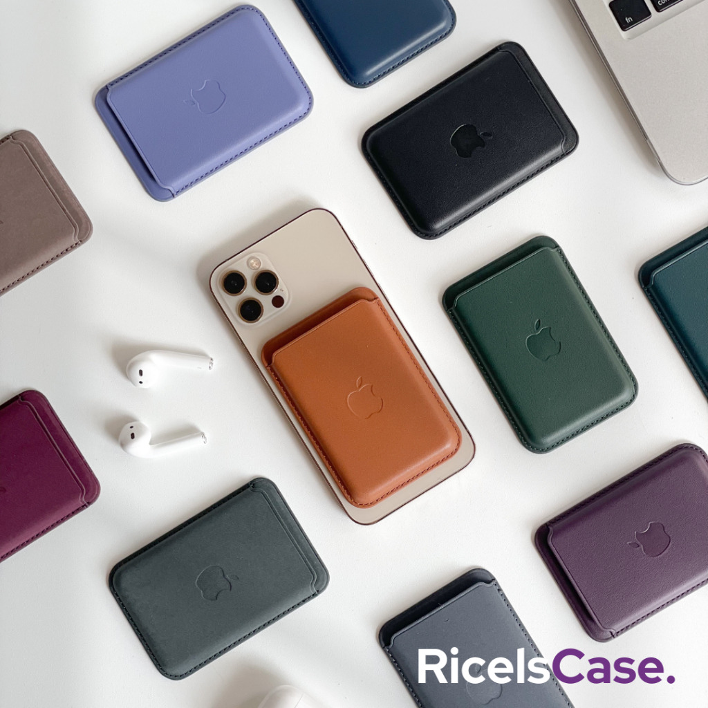 Jual MagSafe Magnetic Card Holder Leather Wallet for iPhone | Dompet ...