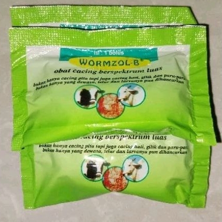 Jual WORMZOL B 1 Bolus Sachet Obat Cacing Untuk Sapi, Kerbau, Kambing ...