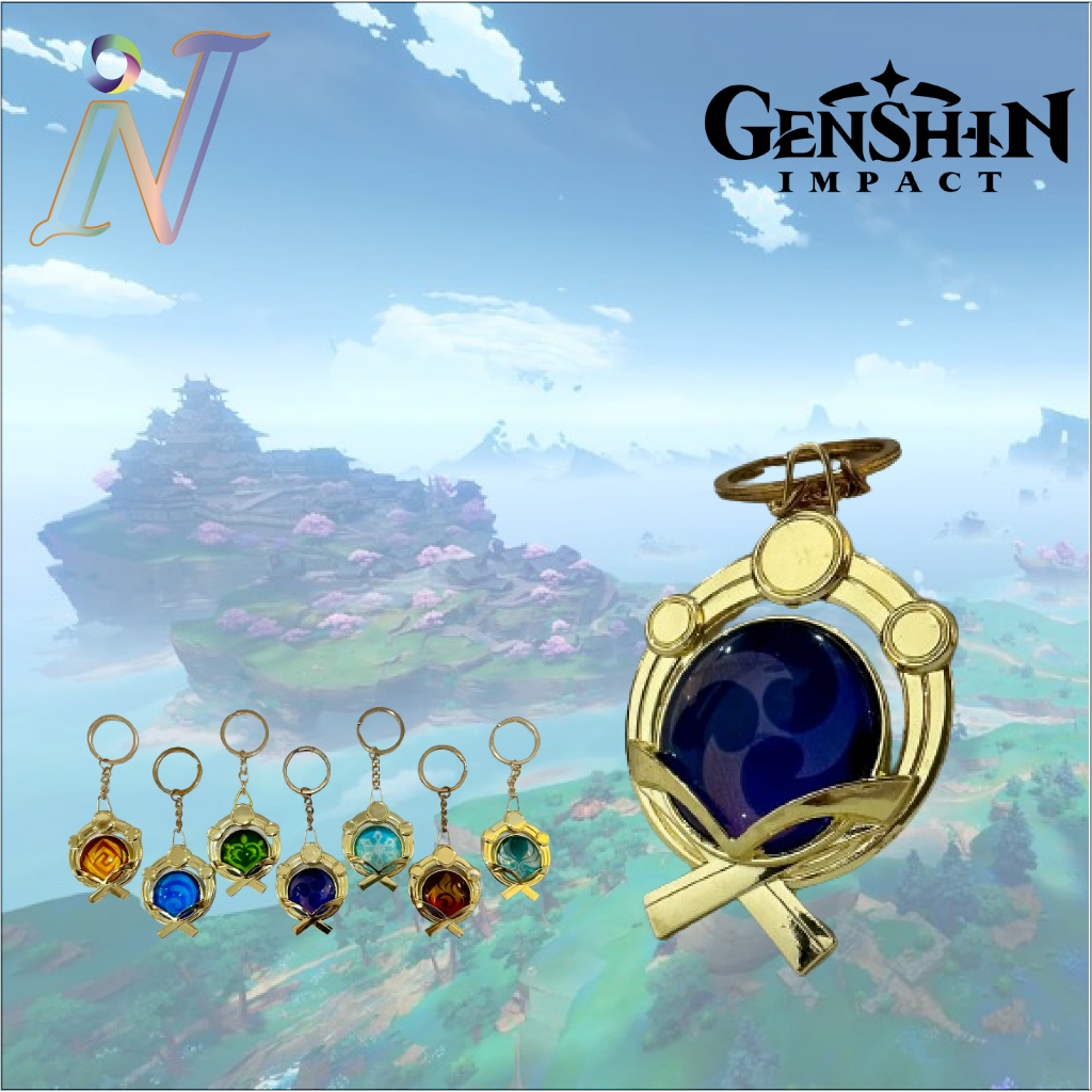 Jual Gantungan Kunci Genshin Impact Vision Inazuma Frame Crystal ...