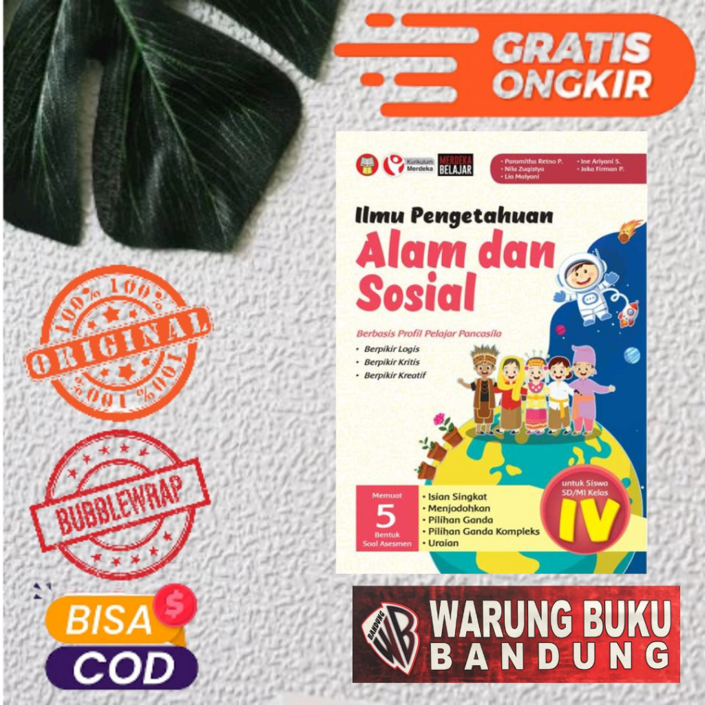 Jual BUKU ILMU PENGETAHUAN ALAM DAN SOSIAL UNTUK SISWA SD/MI KELAS 4 ...