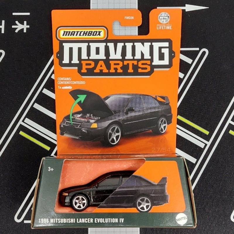 Jual Matchbox MOVING PARTS 1996 MITSUBISHI LANCER EVOLUTION IV (Black ...