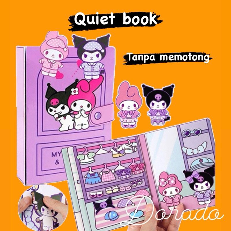 Jual Quiet Book Magnetic Besar Diy Mainan Sanrio Kuromi Melody Mainan ...