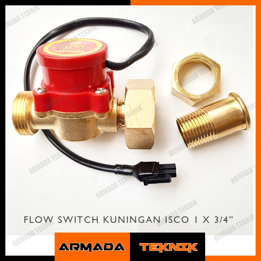 Jual Otomatis Pompa Air 1 X 3/4 Inch / Brass Flow Switch 1" X 3/4" ISCO ...