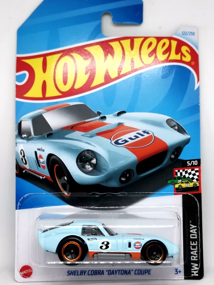 Hot Wheels Shelby Cobra Daytona Coupe – Gulf Design, 1:64, Short Card