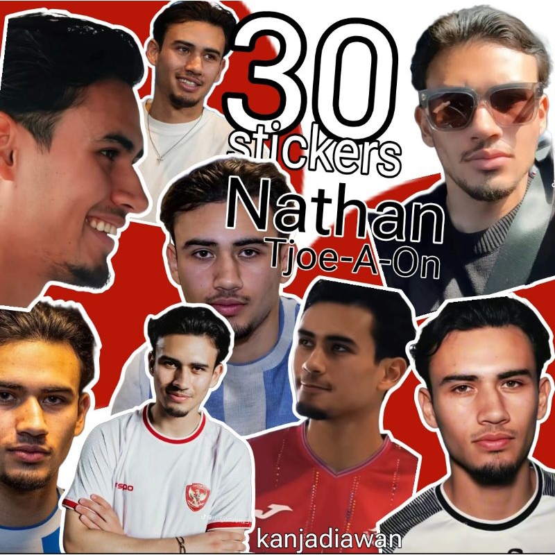 Jual Nathan Tjoe-A-On Sticker set 30 PC Nathan Tjoeaon Stiker Timnas ...