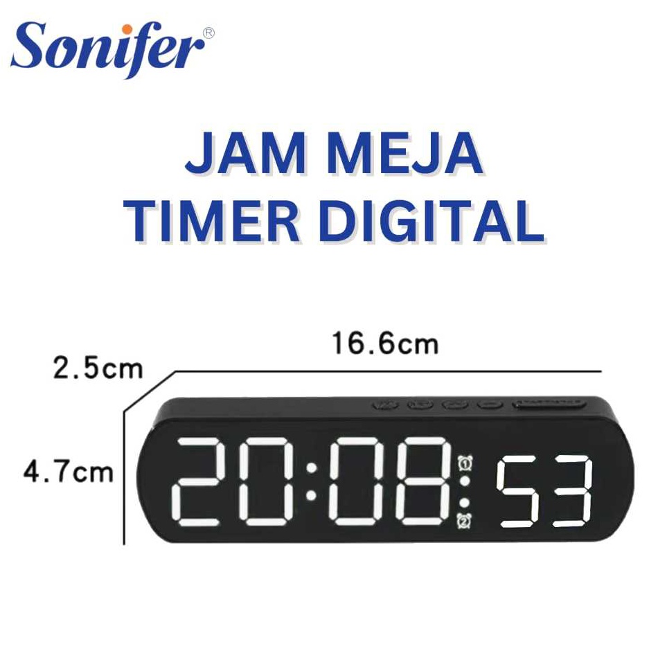 Jual Sonifer Jam Timer Digital Jam Meja Alarm Timer Dapur Timer Mundur ...