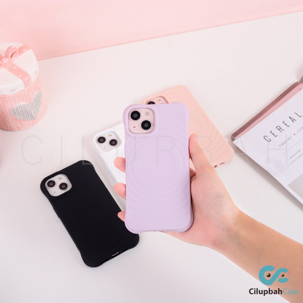 Jual Spiral Waves Magsafe Case for iPhone 11 12 13 14 15 Pro Plus