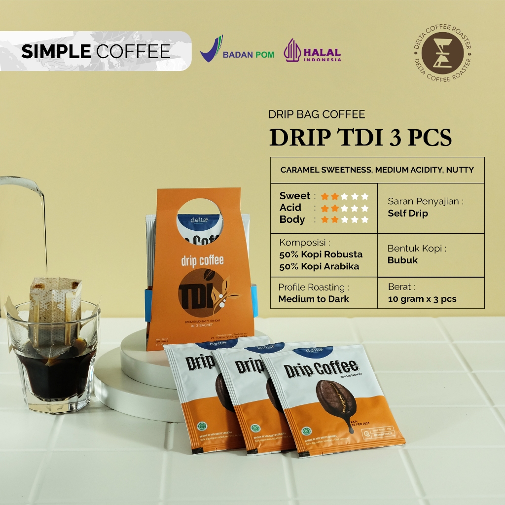 Jual Drip Bag Coffee 3 Sachet Blend Medium Roast 30g | Shopee Indonesia