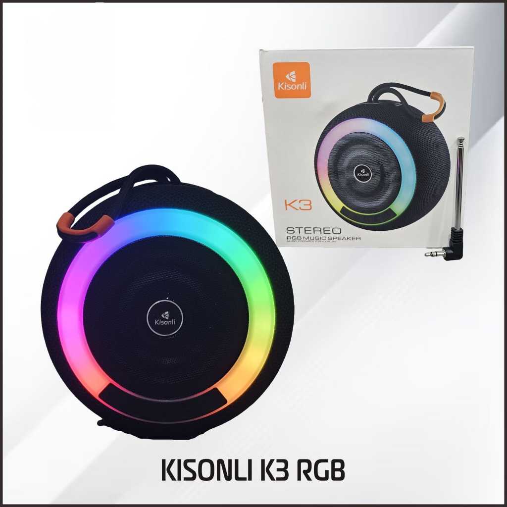 Jual SPEAKER KISONLI RGB BLUETOOTH SUPER BIG SUPER BASS K3 | Shopee ...